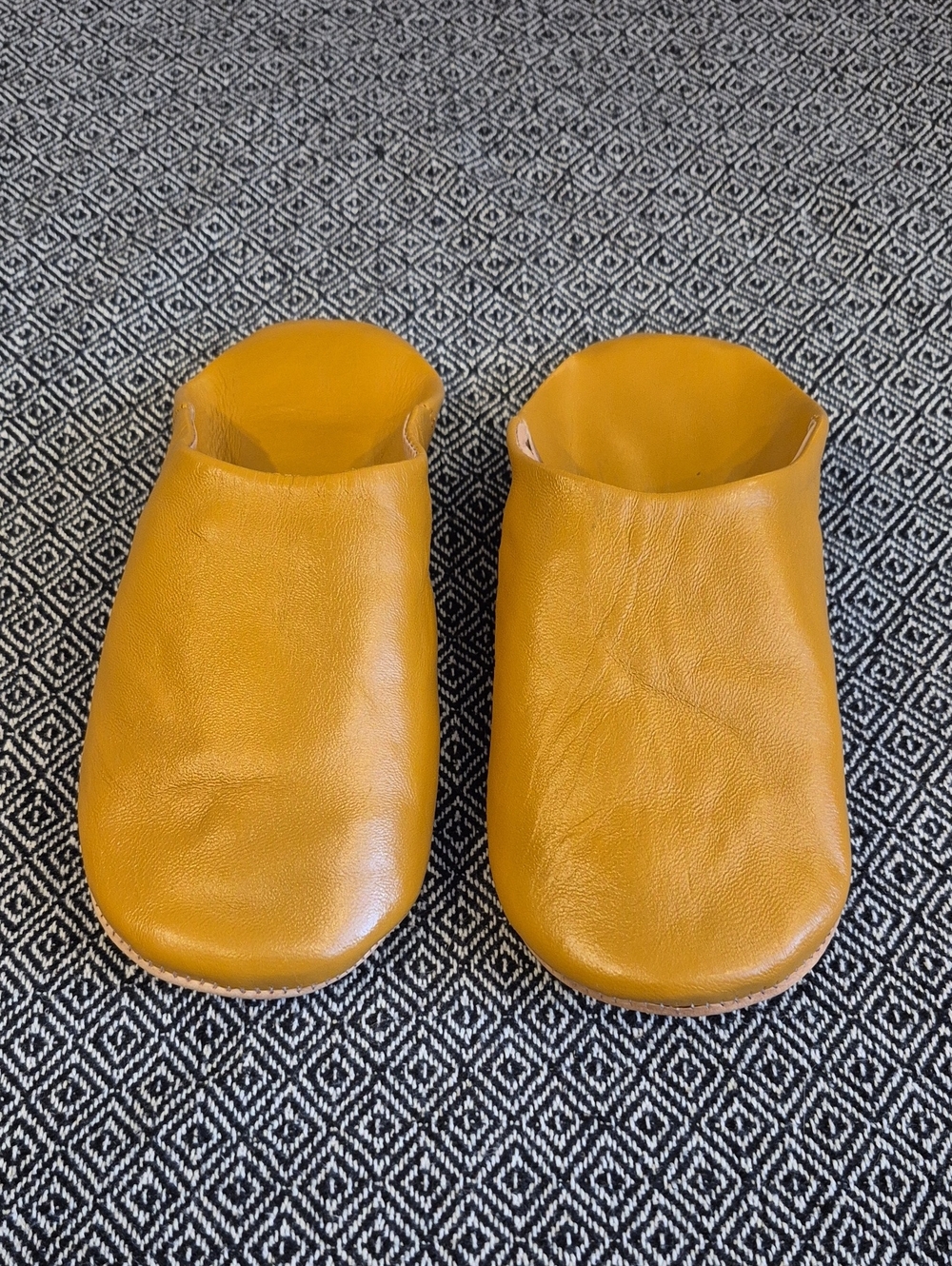 Bohemia Men’s Moroccan Babouche Slip On Leather Shoes Size Large